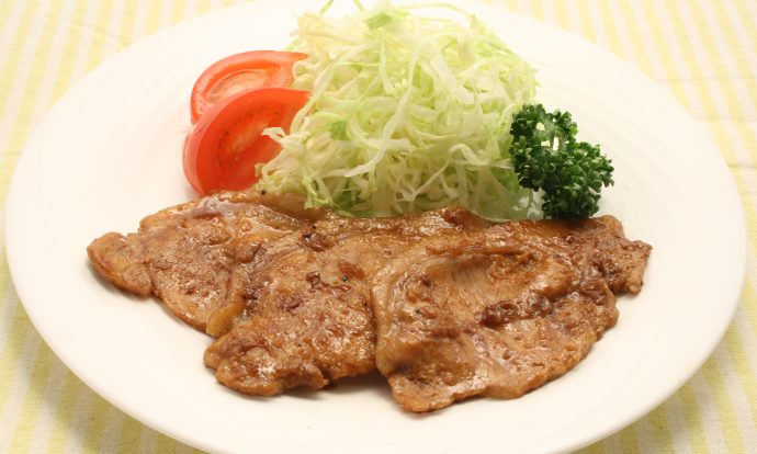 豚肉の生姜焼き　バルサミコソース