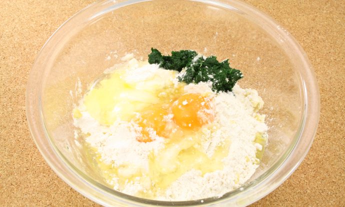 ほうれん草入り生パスタ手順画像