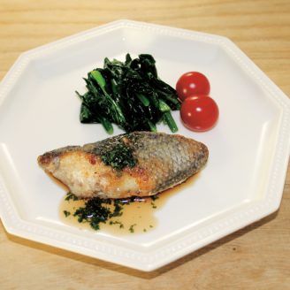 白身魚のムニエル 青じそノンオイルドレッシング