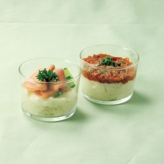 クリームポテト ミートソース＆スモークサーモン