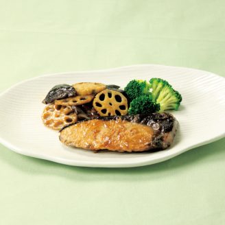 ぶりとれんこんの照り焼き