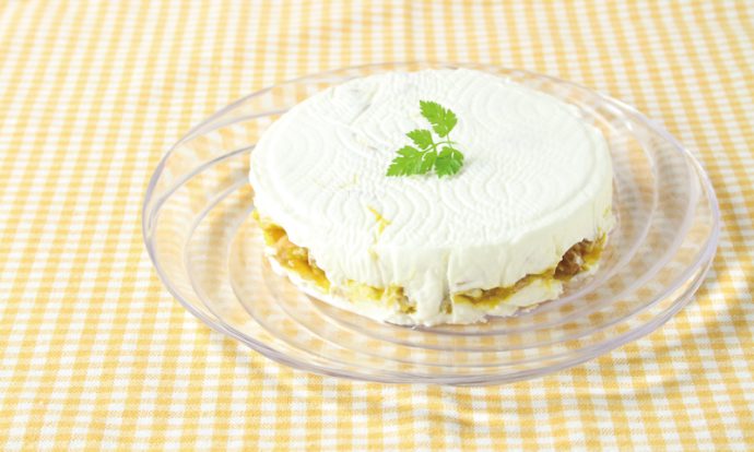 ヨーグルトのレアチーズケーキ風手順画像