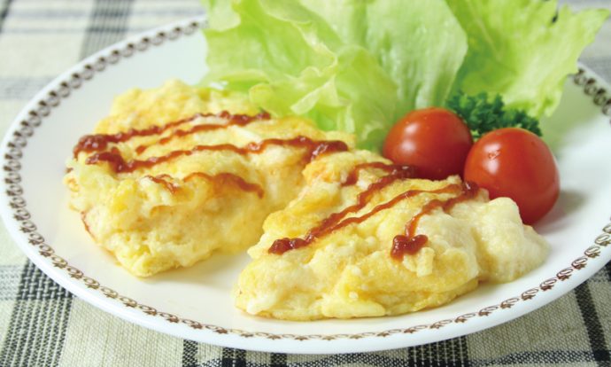 チェダーチーズのスフレオムレツ
