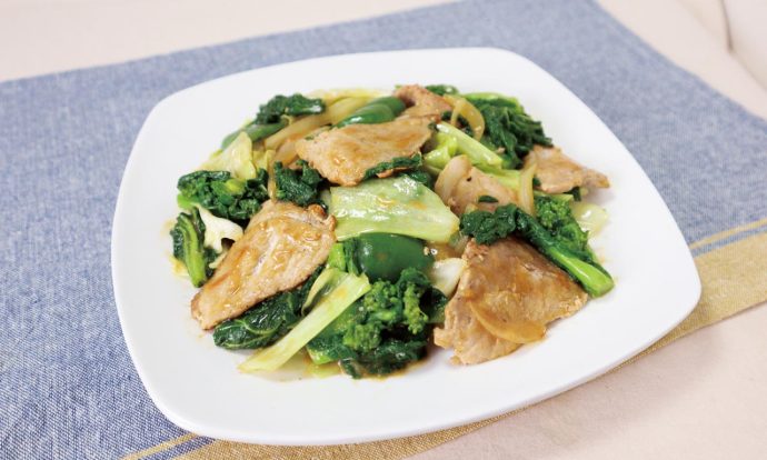 菜の花入り！春の回鍋肉