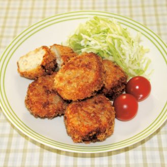 れんこんの鶏ミンチはさみフライ