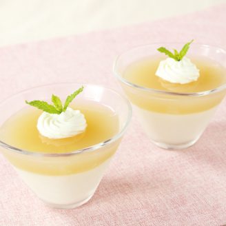 りんごジュースの寒天デザート