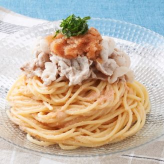 豚しゃぶのっけ！たらこの冷製パスタ