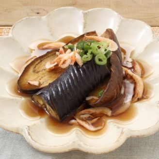 なすと干しエビの煮浸し