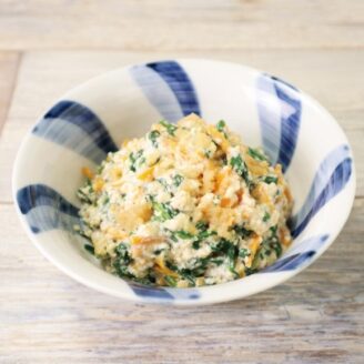 号春菊と明太白和え
