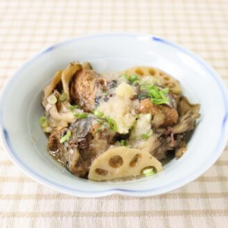 さば缶とれんこんのおろし煮