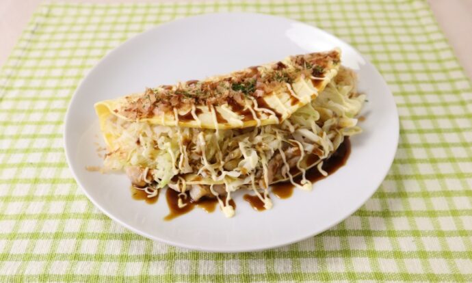 キャベツたっぷりとんぺい焼き