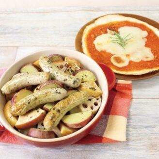 ハーブソーセージと根菜のグリル