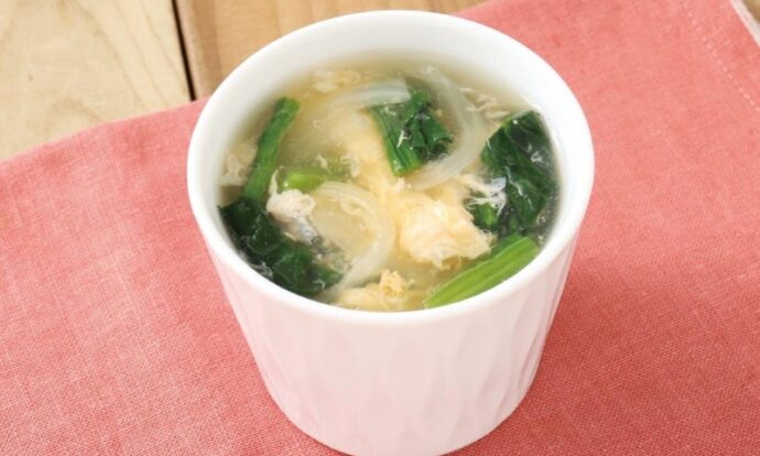 ほうれん草とふんわり卵のスープ