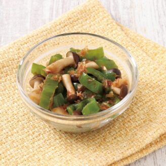 ピーマンとしめじのおかか炒め