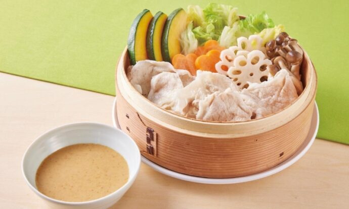 豚肉と彩り野菜のセイロ蒸し